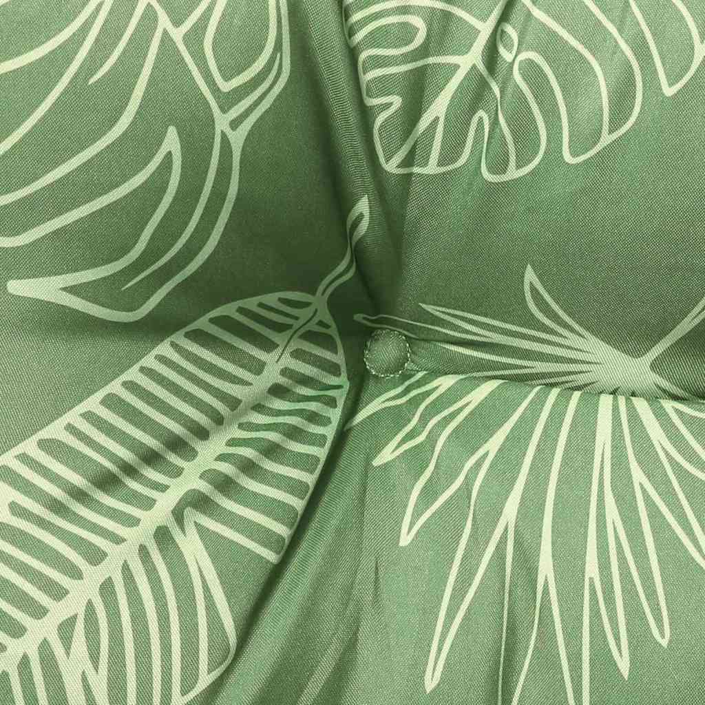 Almofadões banco jardim 2 pcs 200x50x7 cm tecido padrão folhas