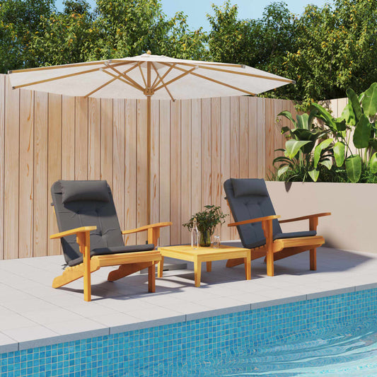 Almofadões p/ cadeira adirondack 2 pcs tecido oxford antracite