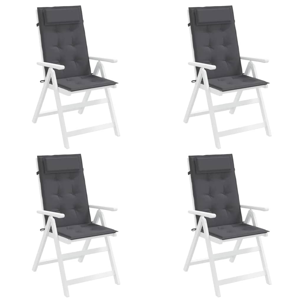 Almofadões p/ cadeira encosto alto 4pcs tecido oxford antracite
