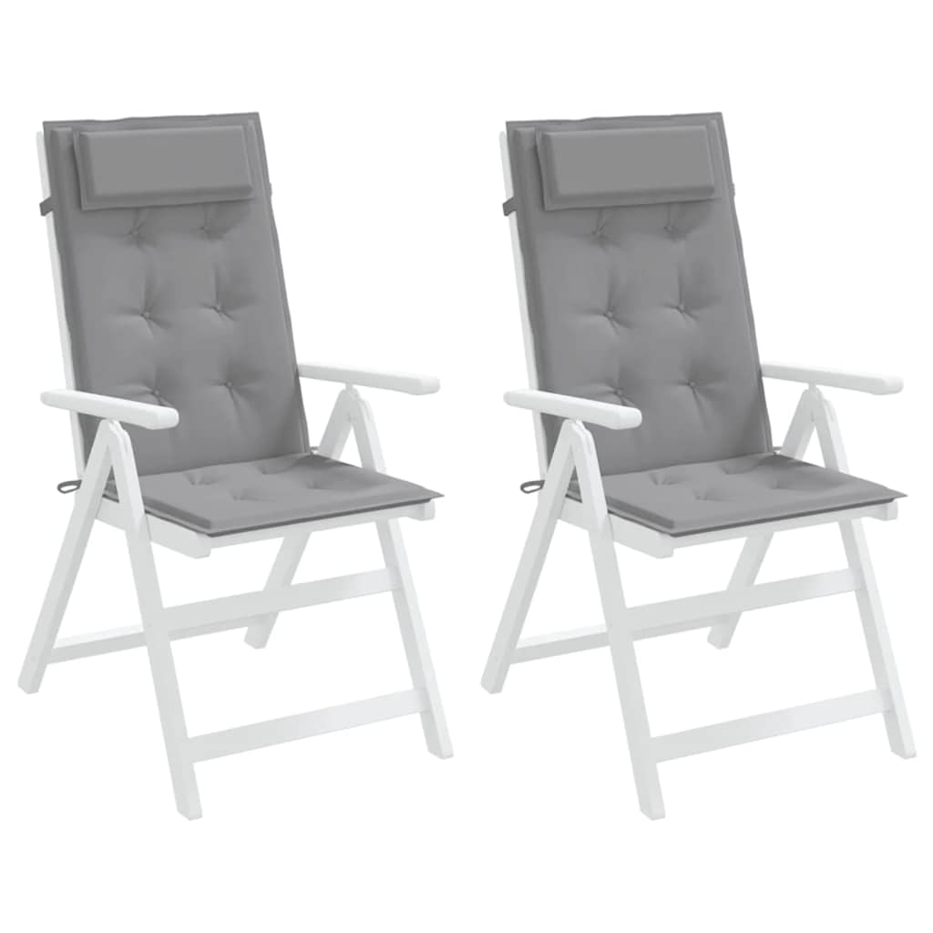 Almofadões p/ cadeira encosto alto 2 pcs tecido oxford cinzento