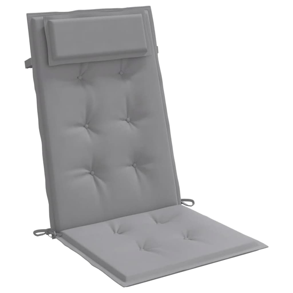Almofadões p/ cadeira encosto alto 2 pcs tecido oxford cinzento