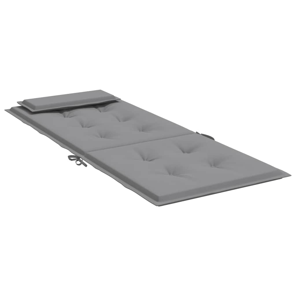 Almofadões p/ cadeira encosto alto 2 pcs tecido oxford cinzento