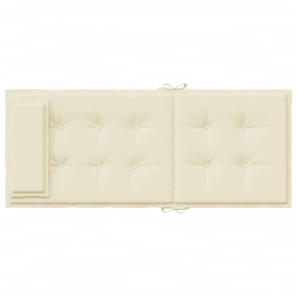 Almofadões p/ cadeira encosto alto 6pcs tecido oxford cor creme