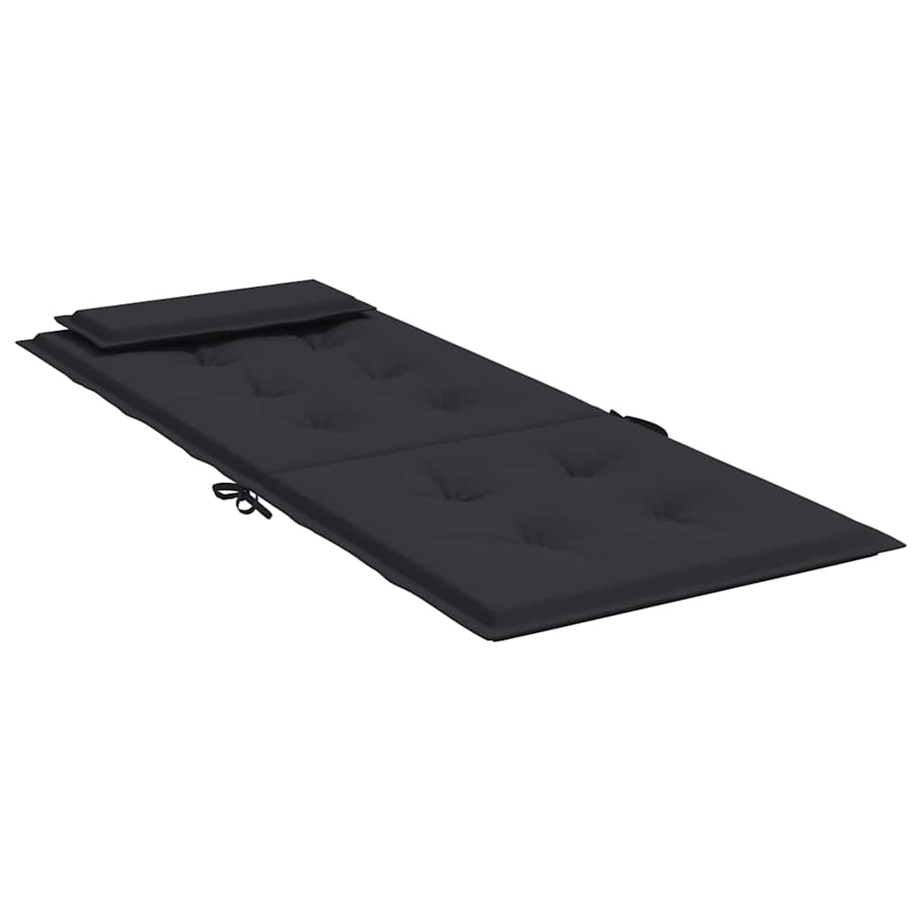 Almofadões p/ cadeira encosto alto 4 pcs tecido oxford preto