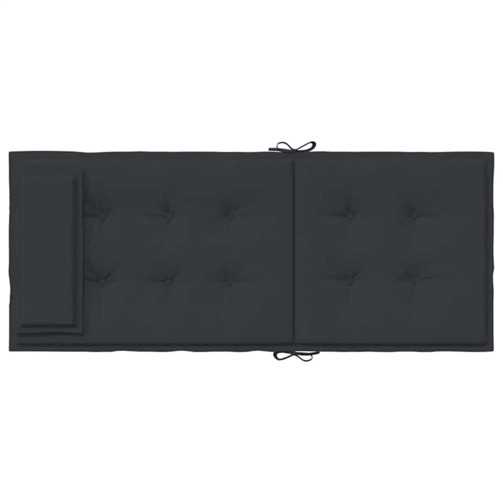 Almofadões p/ cadeira encosto alto 6 pcs tecido oxford preto