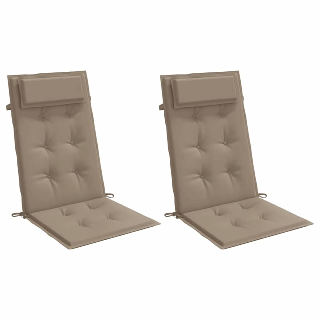 Almofadões cadeira encosto alto 2pcs oxford cinza-acastanhado