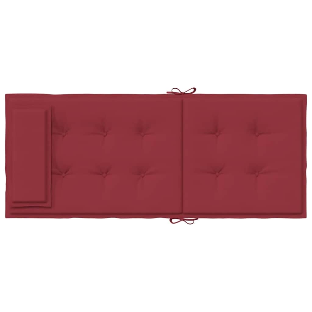 Almofadões p/ cadeira encosto alto 4 pcs oxford vermelho tinto