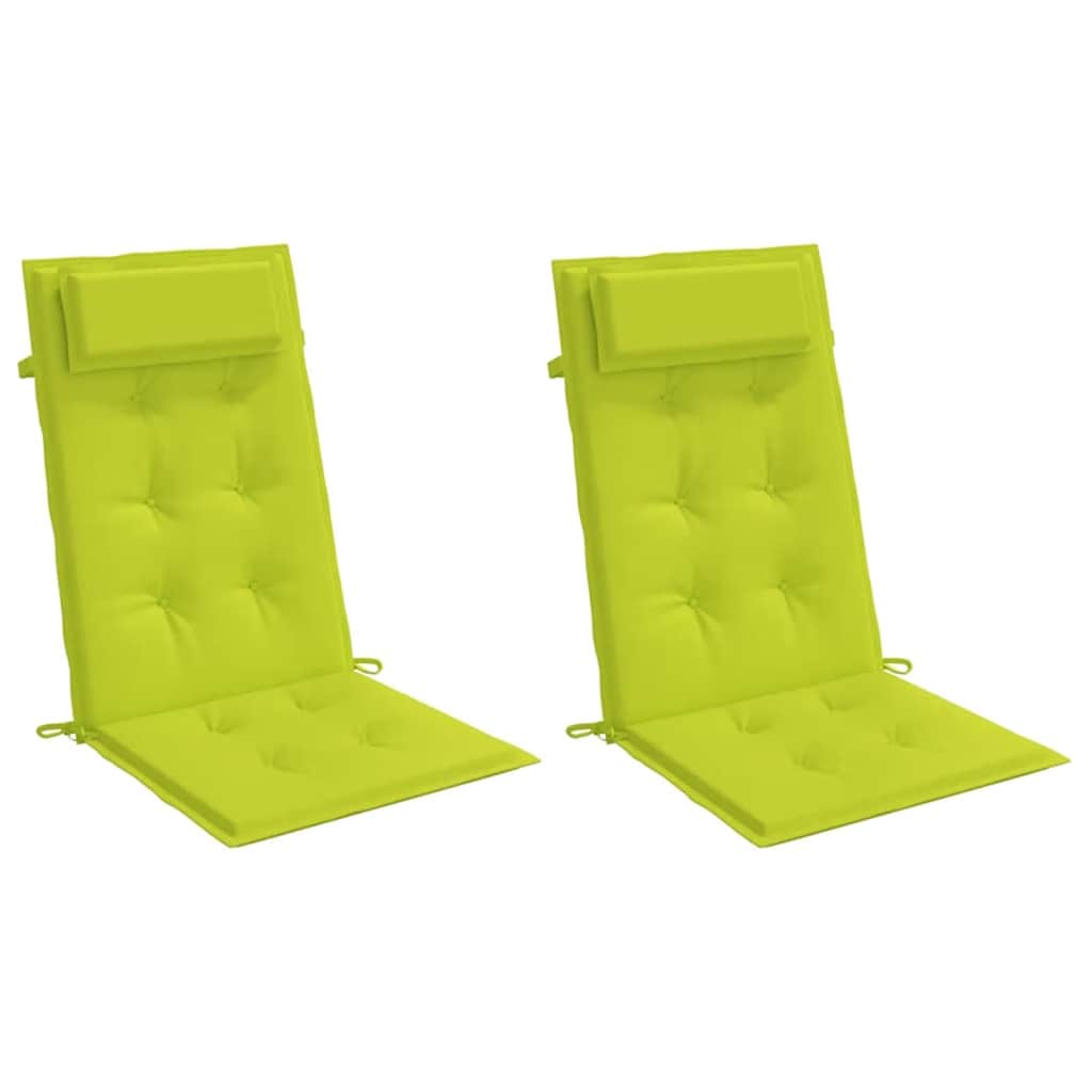 Almofadões p/ cadeira encosto alto 2 pcs oxford verde brilhante
