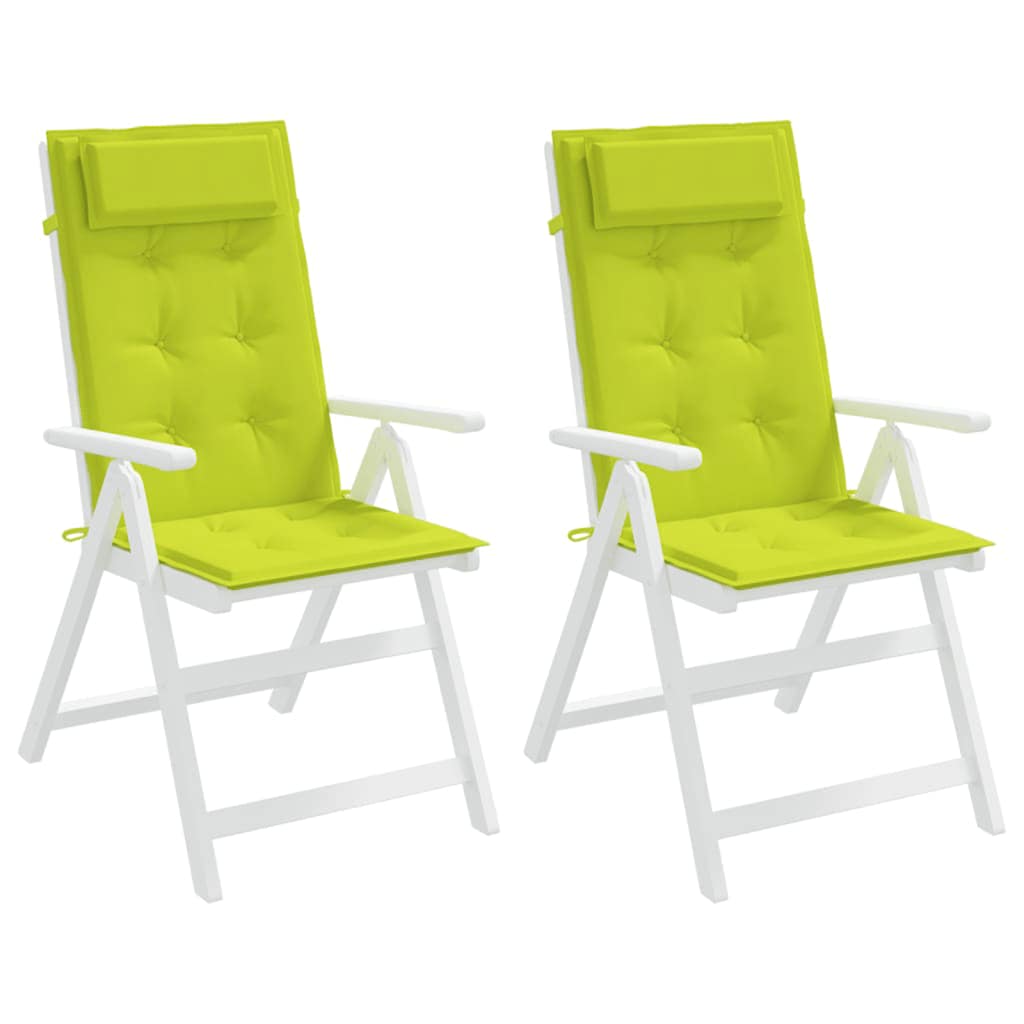 Almofadões p/ cadeira encosto alto 2 pcs oxford verde brilhante