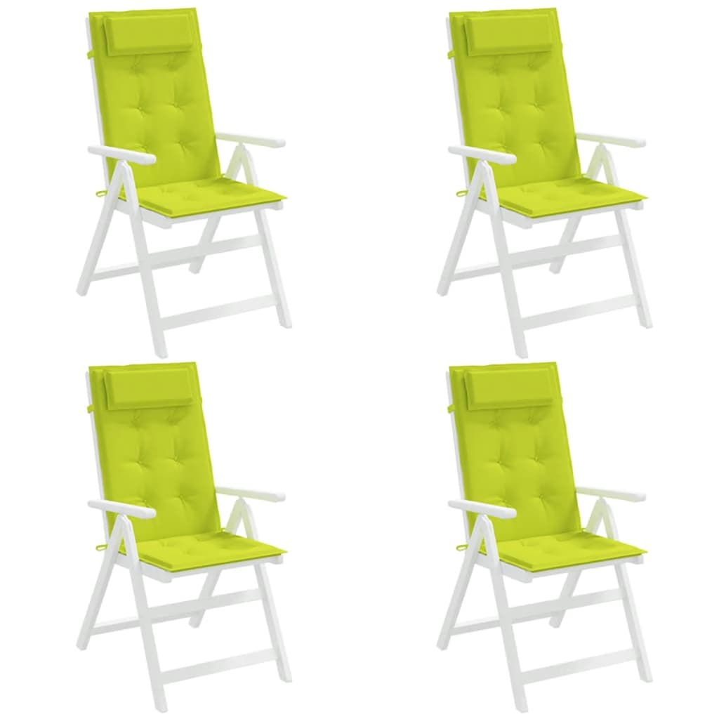 Almofadões p/ cadeira encosto alto 4 pcs oxford verde brilhante