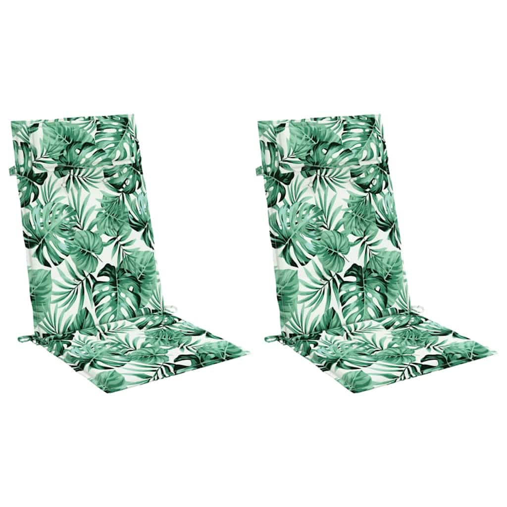 Almofadões p/ cadeira encosto alto 2 pcs tecido oxford folhas