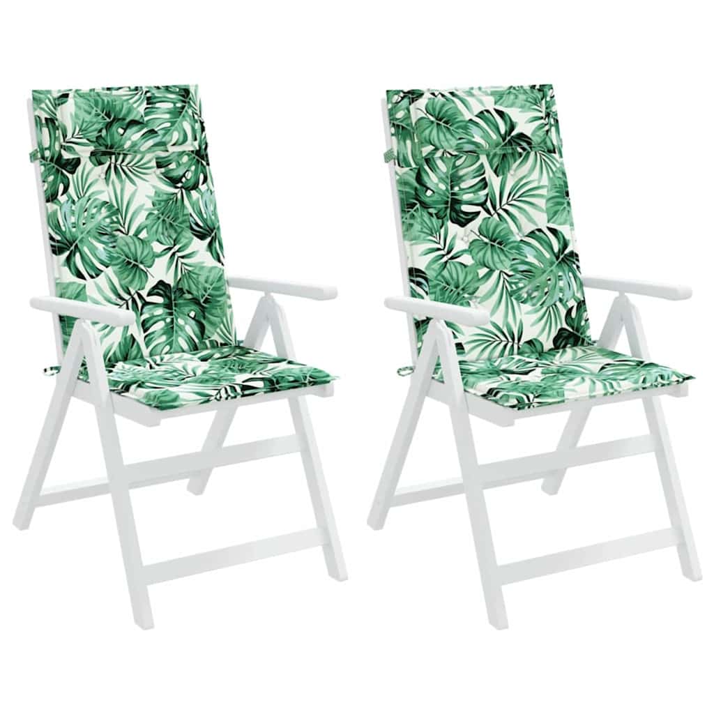 Almofadões p/ cadeira encosto alto 2 pcs tecido oxford folhas