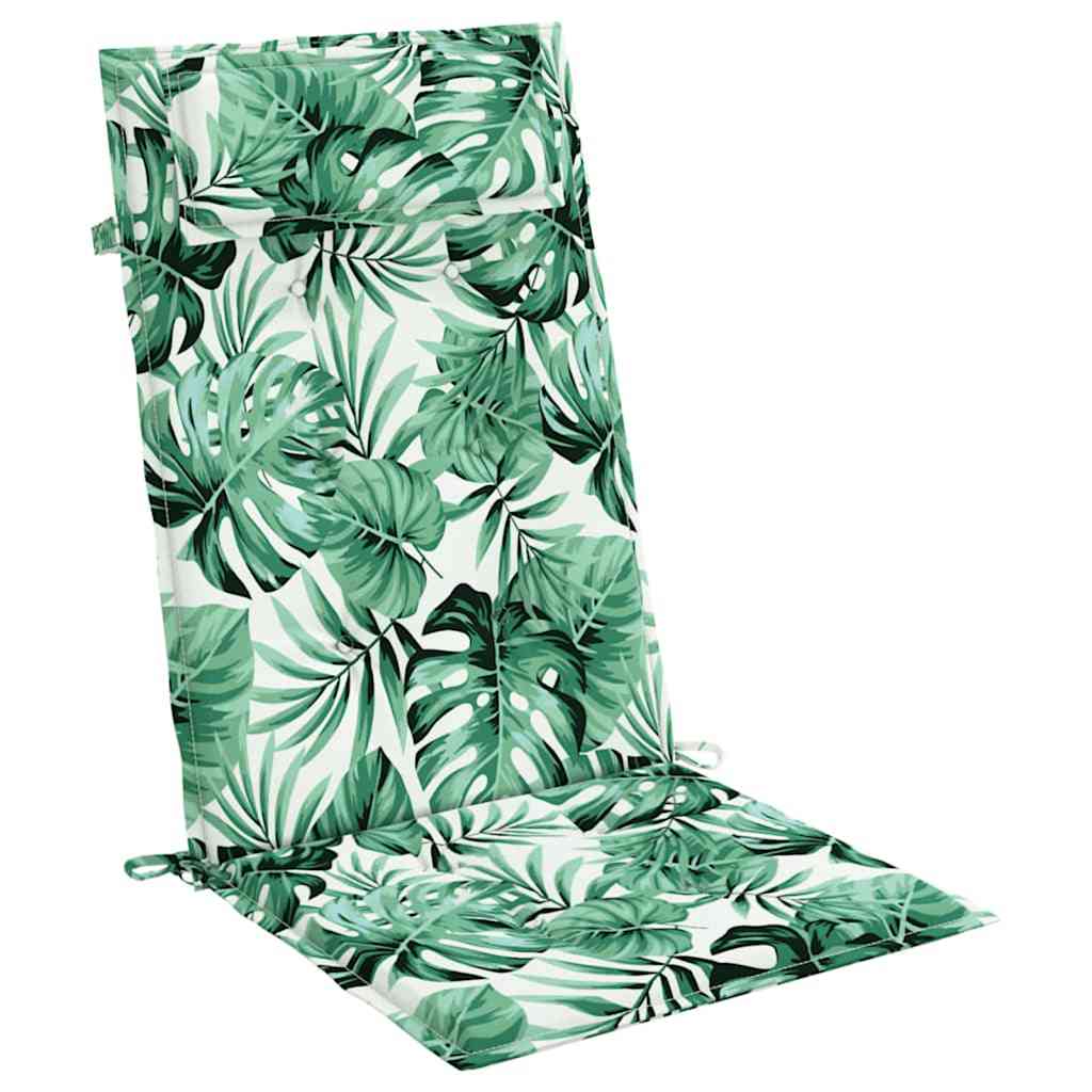 Almofadões p/ cadeira encosto alto 2 pcs tecido oxford folhas