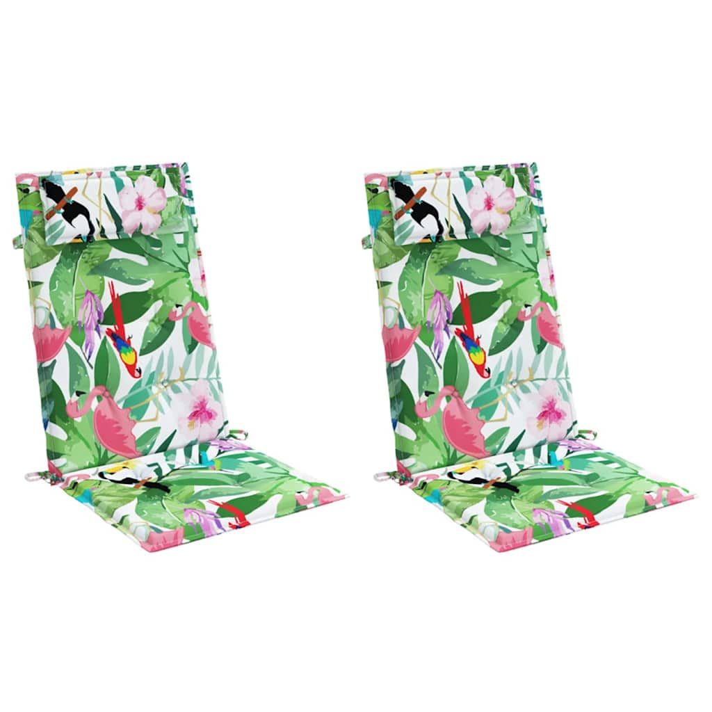 Almofadões p/ cadeira encosto alto 2 pcs tecido oxford multicor