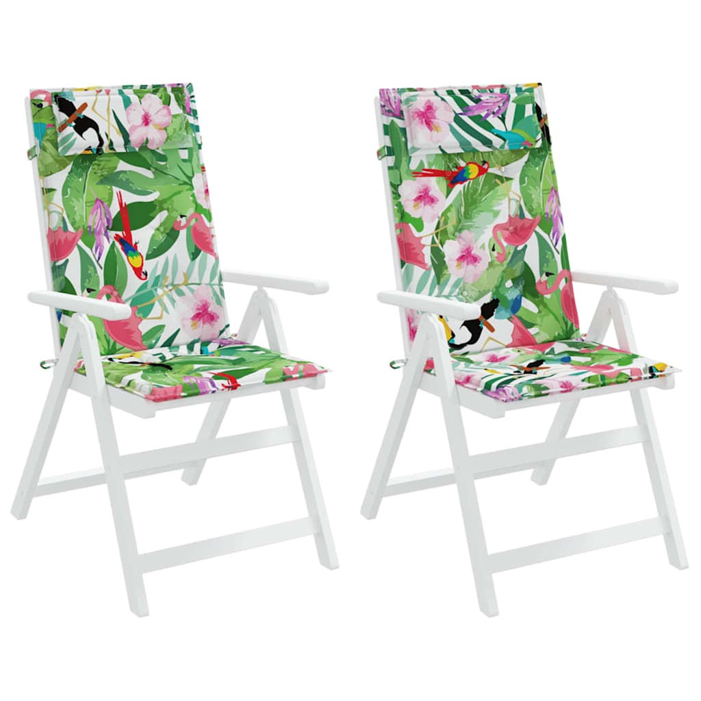 Almofadões p/ cadeira encosto alto 2 pcs tecido oxford multicor