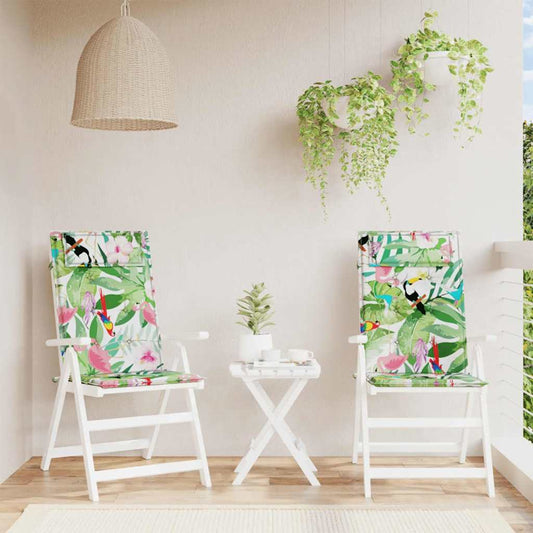 Almofadões p/ cadeira encosto alto 2 pcs tecido oxford multicor