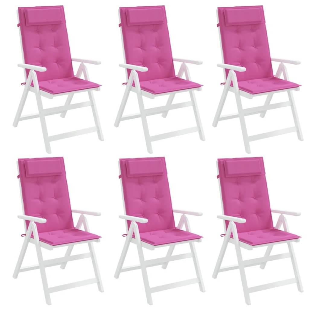 Almofadões p/ cadeira encosto alto 6 pcs tecido oxford rosa