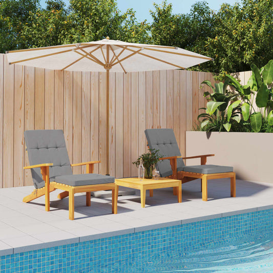 Almofadões p/ cadeira de terraço 2 pcs tecido oxford cinzento