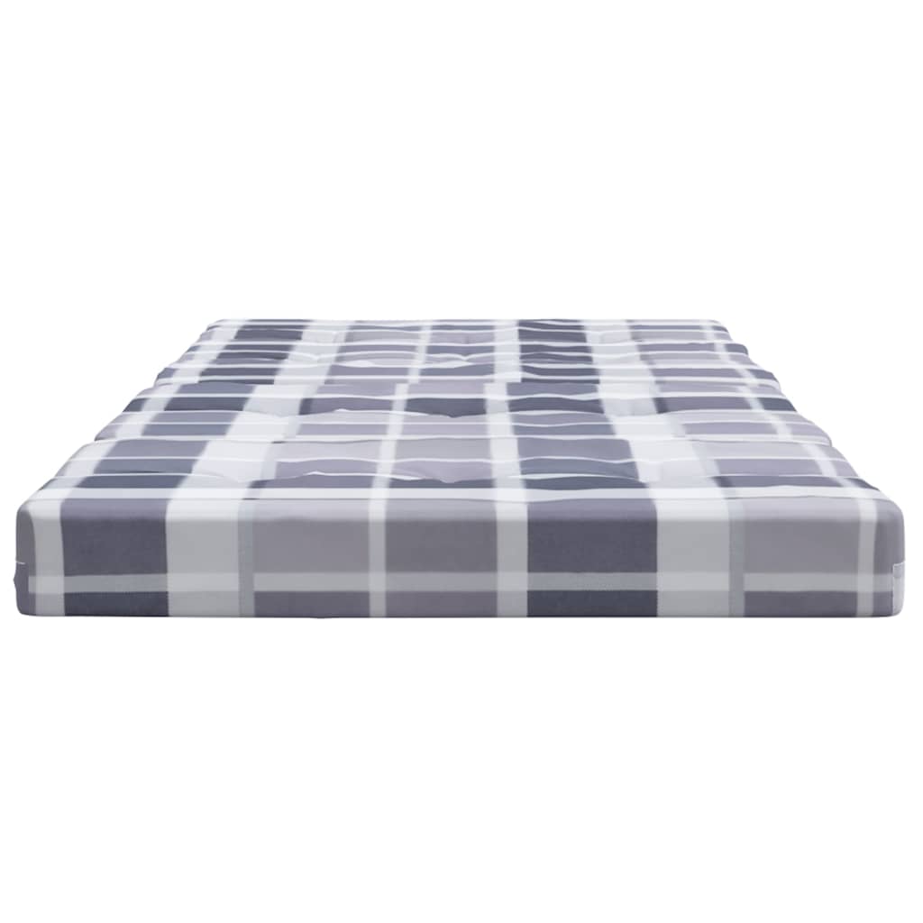 Almofadões p/ cadeira terraço 2 pcs tecido oxford xadrez cinza