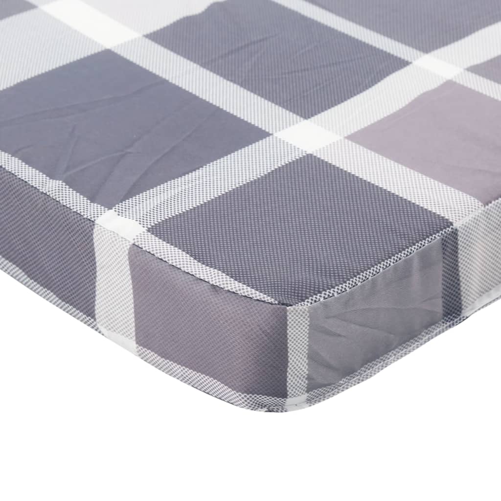 Almofadões p/ cadeira terraço 2 pcs tecido oxford xadrez cinza