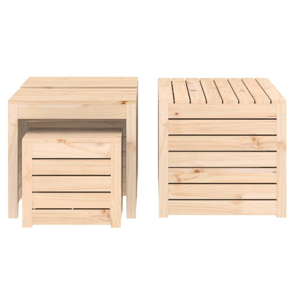 4 pcs conjunto de caixas de jardim madeira de pinho maciça