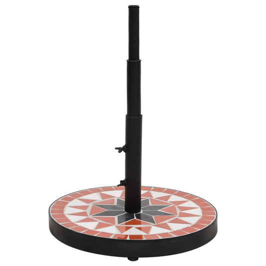 Base p/ guarda-sol redonda 12 kg terracota e branco