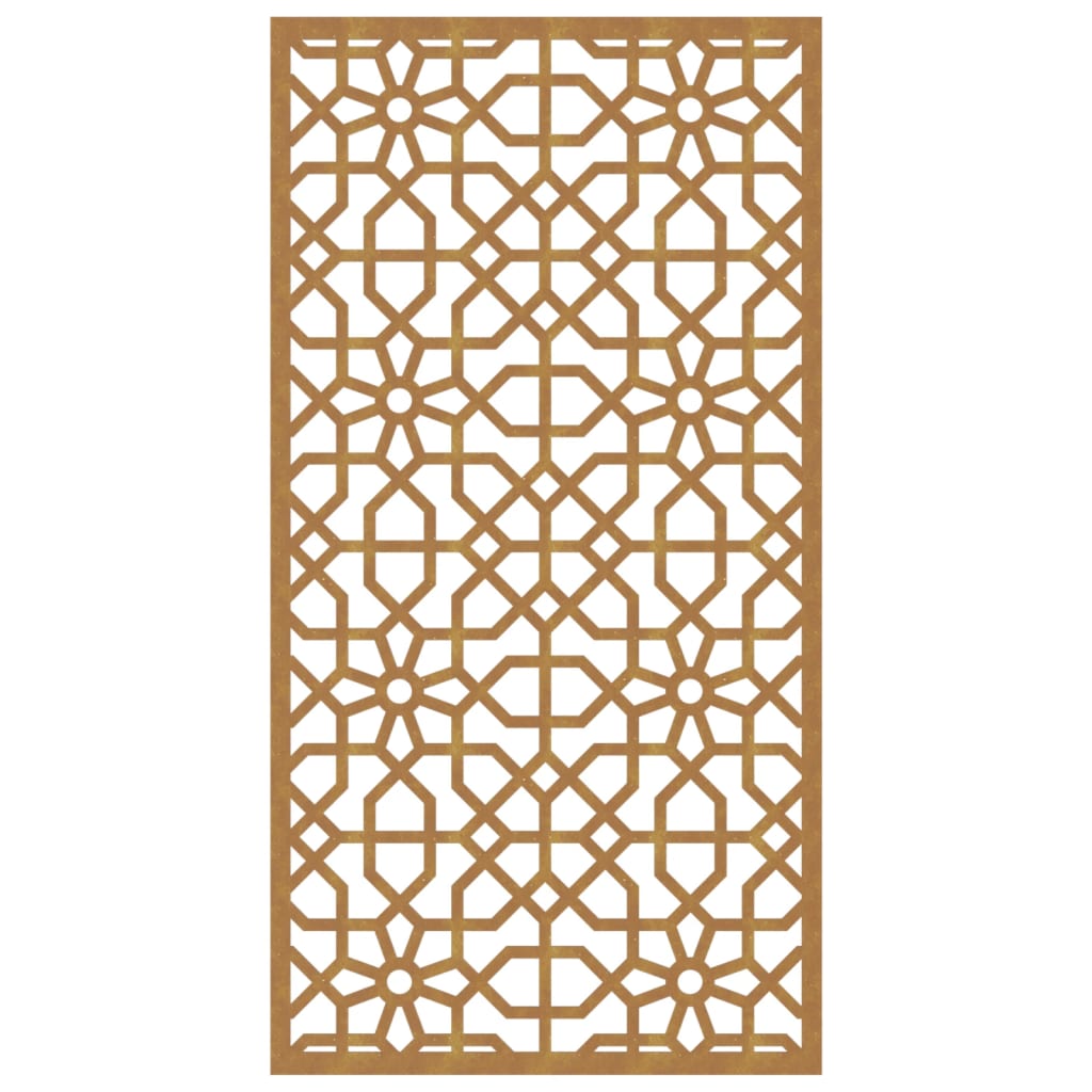 Decoração p/ muro de jardim 105x55 cm aço corten design árabe