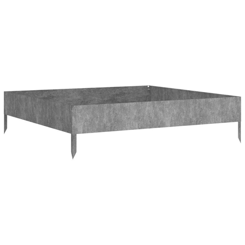 Canteiro elevado de jardim 100x100x26 cm aço corten