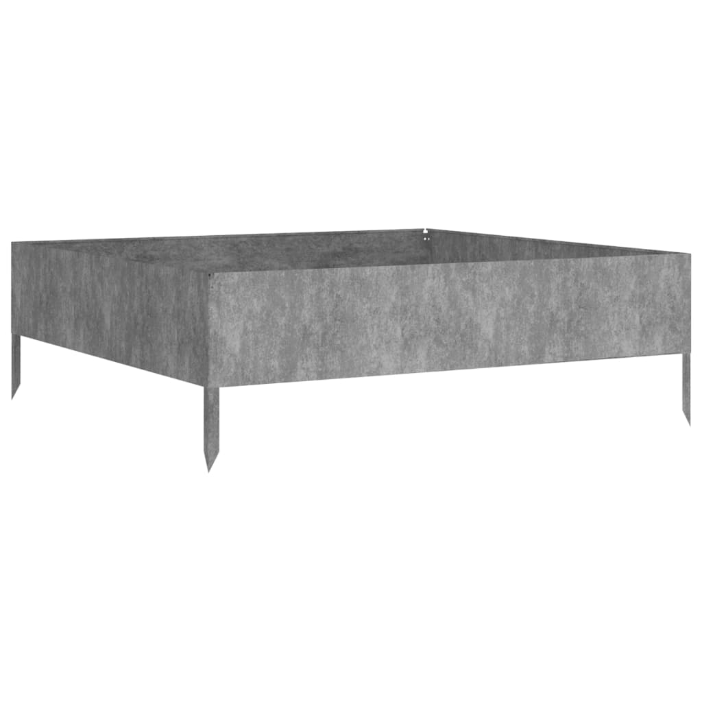 Canteiro elevado de jardim 100x100x33,5 cm aço corten