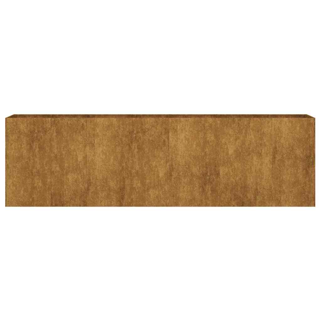 Canteiro elevado de jardim 280x40x80 cm aço corten