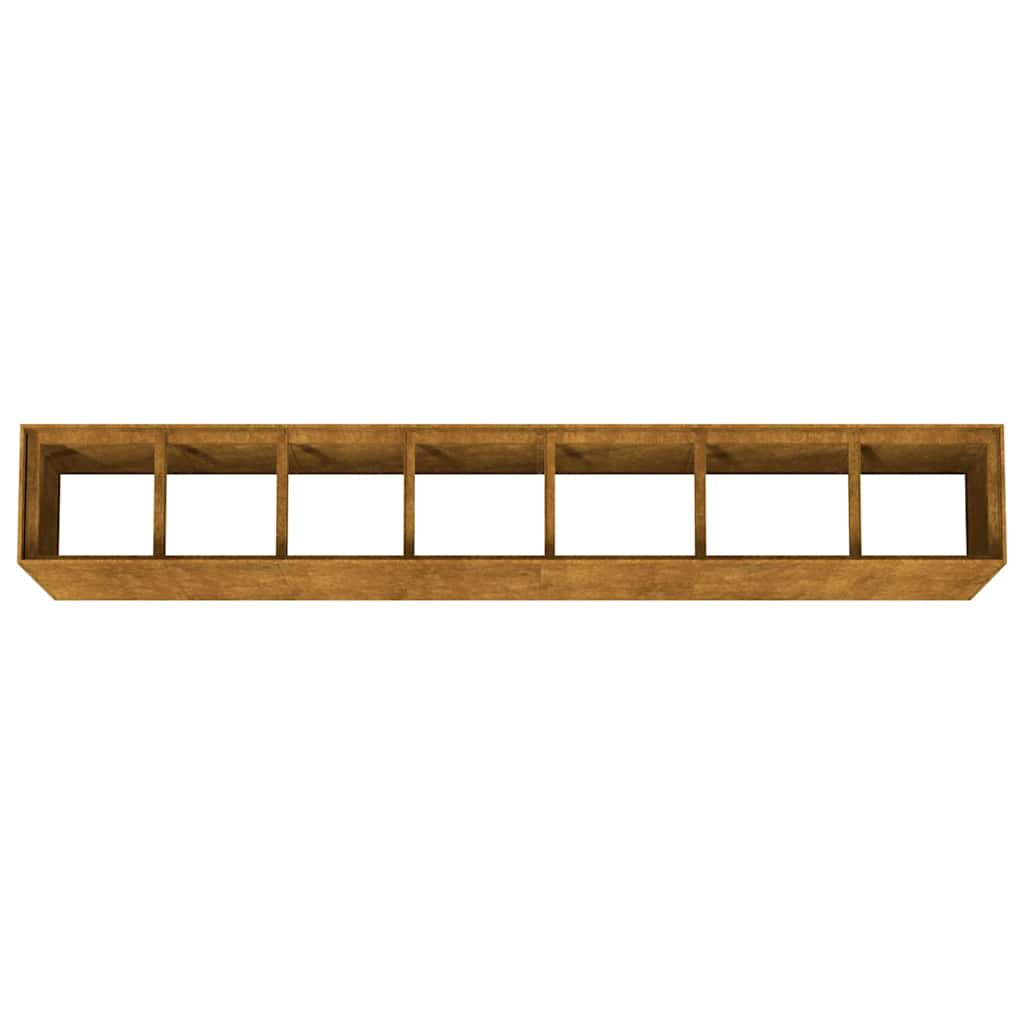 Canteiro elevado de jardim 280x40x80 cm aço corten