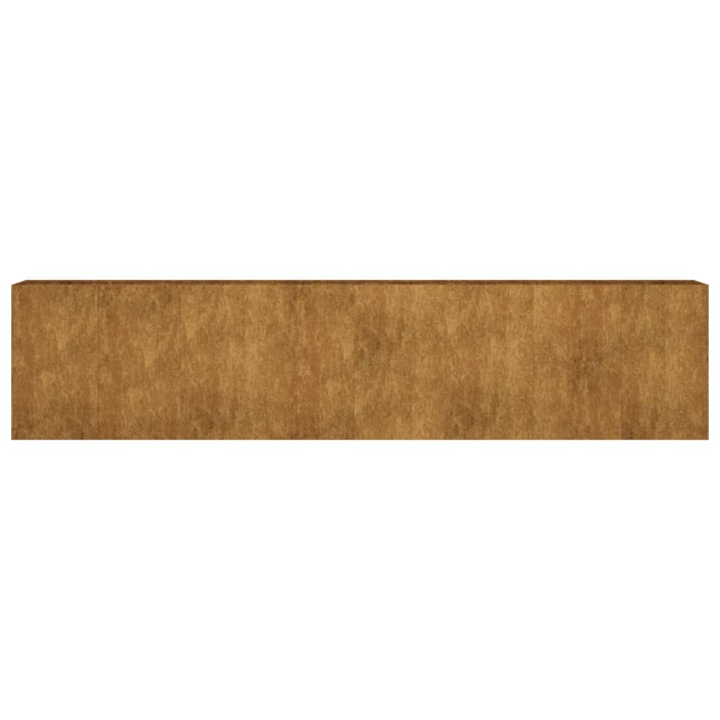 Canteiro elevado de jardim 360x40x80 cm aço corten