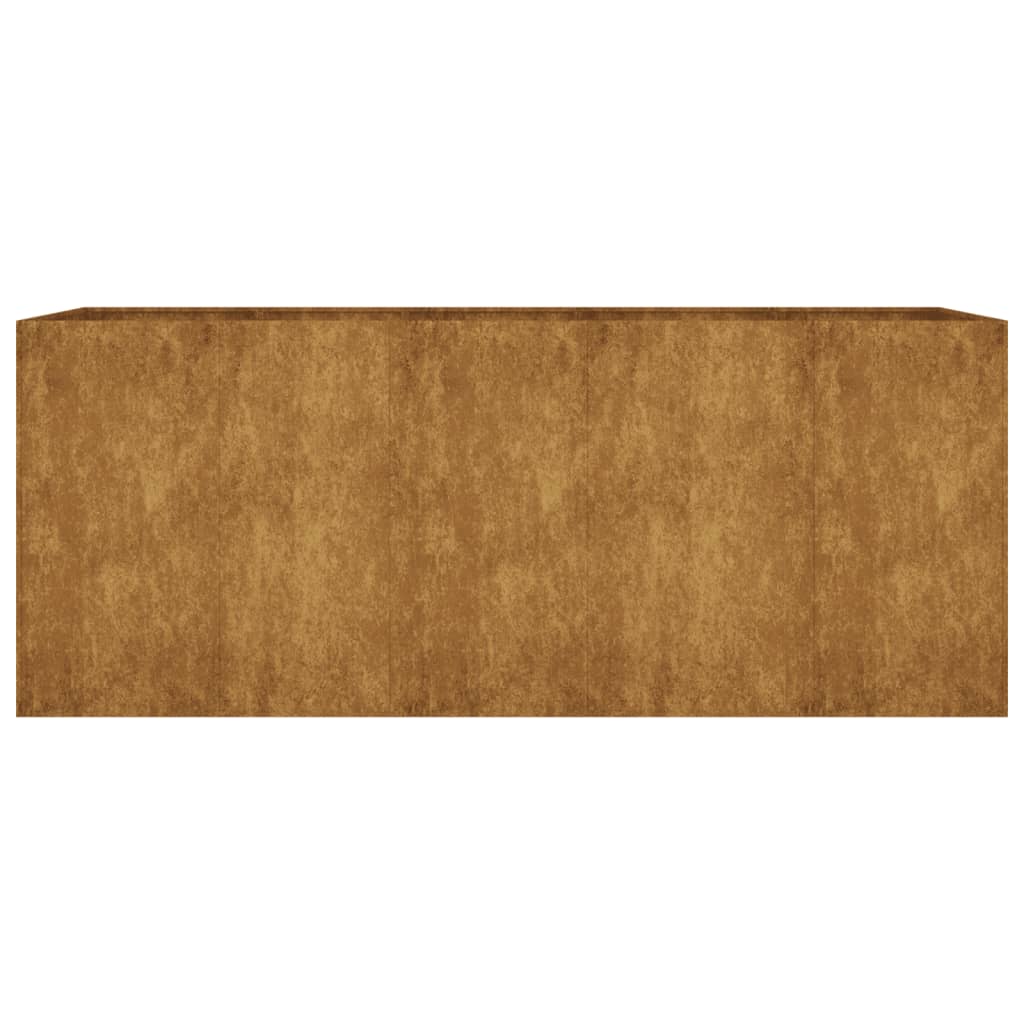 Canteiro elevado de jardim 200x80x80 cm aço corten