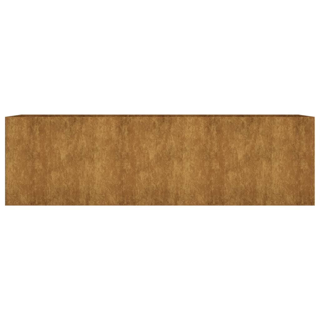Canteiro elevado de jardim 280x80x80 cm aço corten
