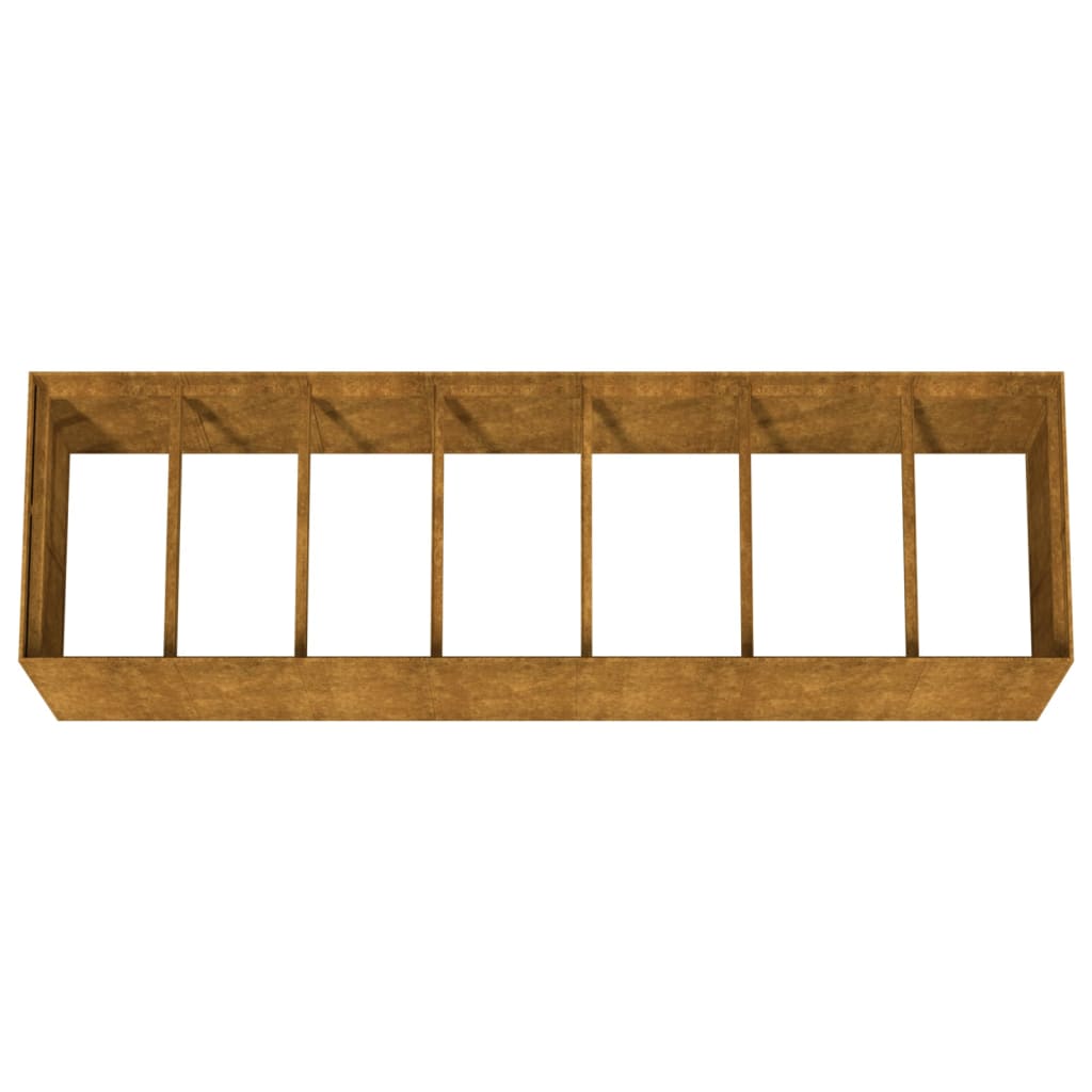 Canteiro elevado de jardim 280x80x80 cm aço corten
