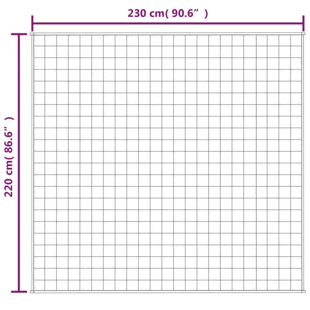Manta pesada 15 kg 220x240 cm tecido creme-claro
