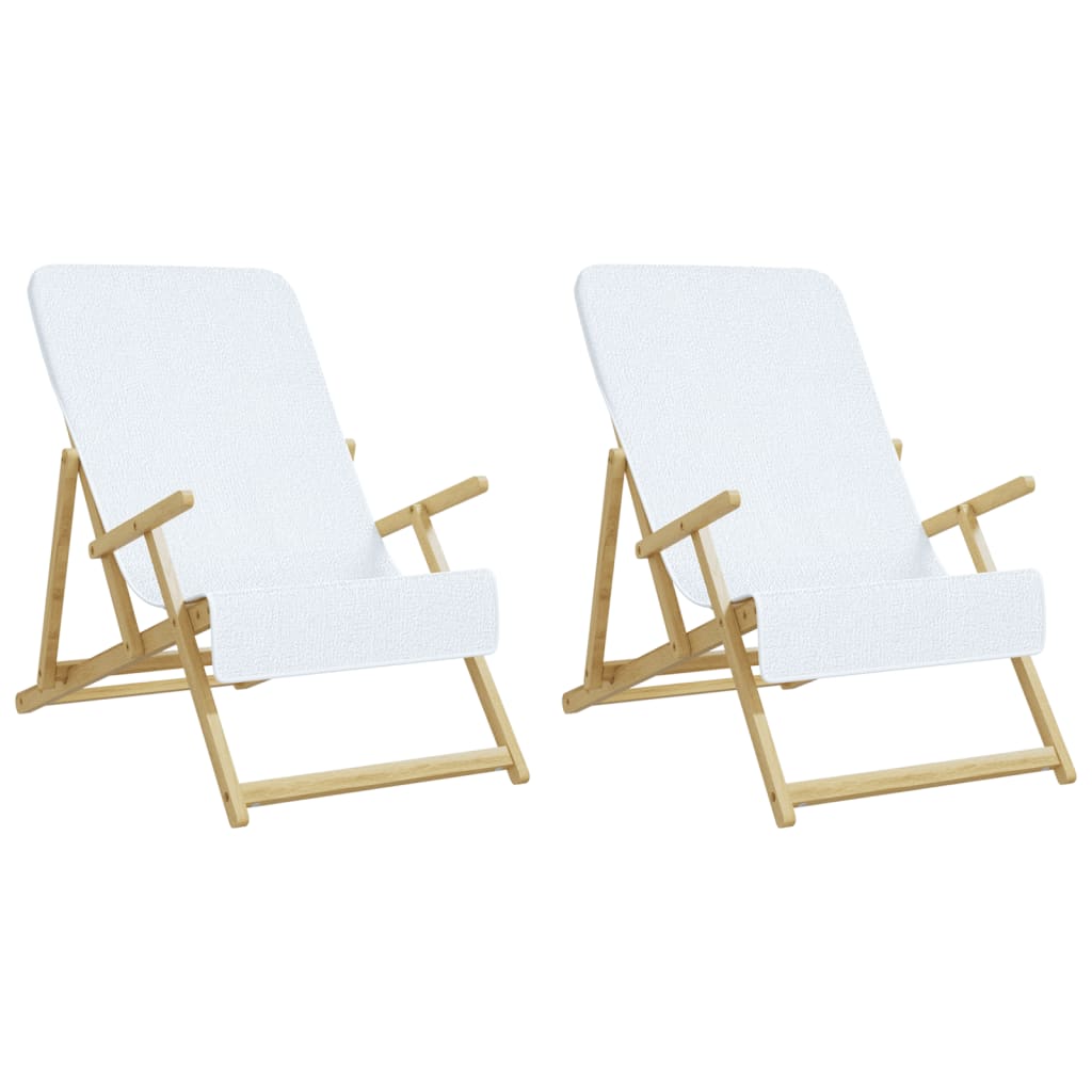 Toalhas de praia 2 pcs 60x135 cm tecido 400 GSM branco