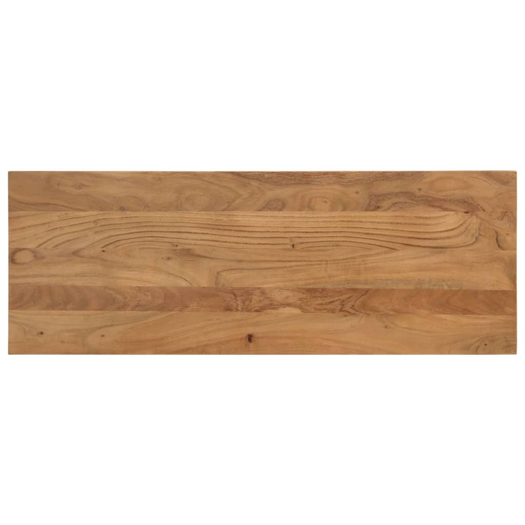 Banco de jantar 110x40x46 cm madeira de acácia maciça e aço