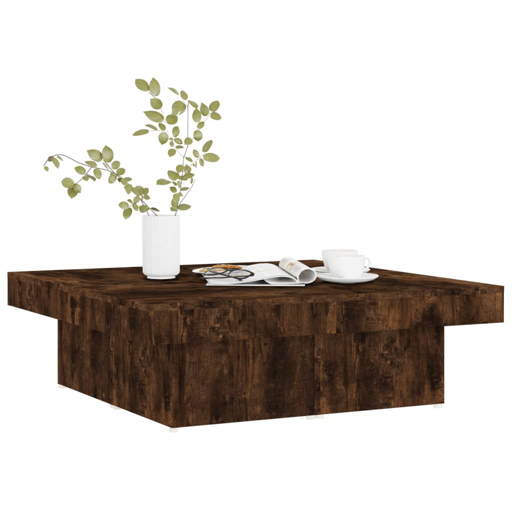 Mesa de centro 90x90x28 cm derivados de madeira carvalho fumado