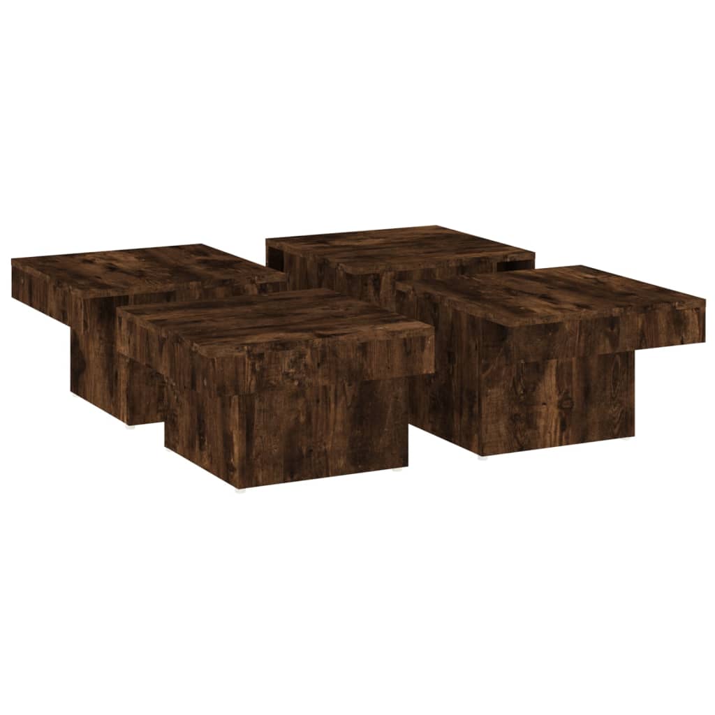Mesa de centro 90x90x28 cm derivados de madeira carvalho fumado