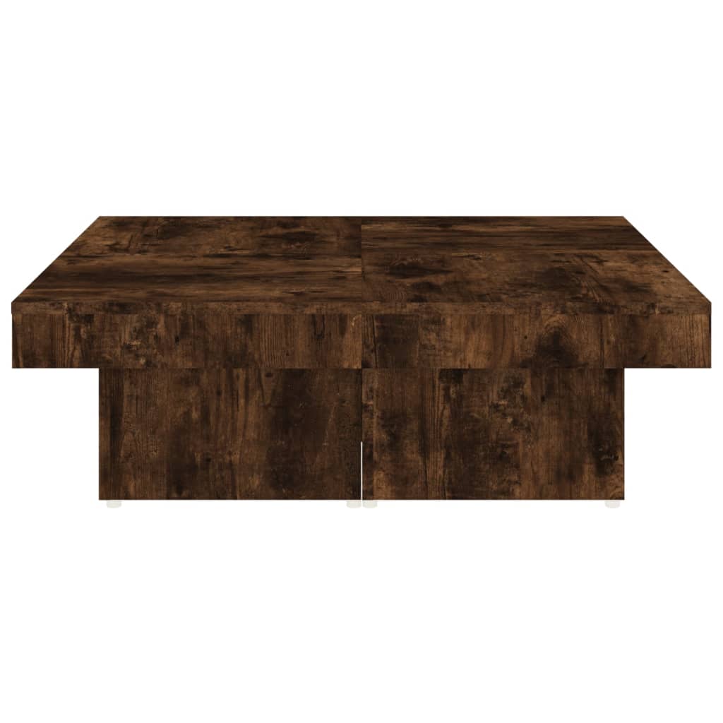 Mesa de centro 90x90x28 cm derivados de madeira carvalho fumado