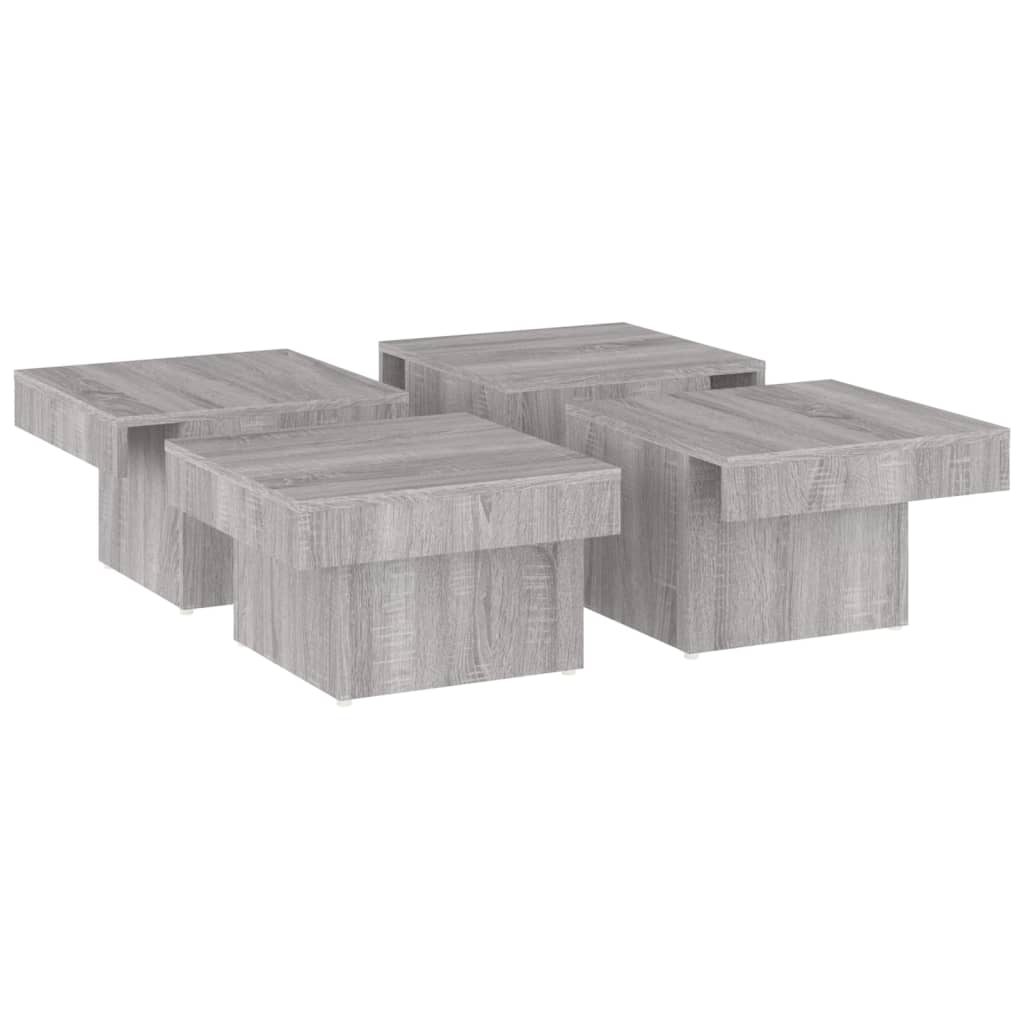 Mesa de centro 90x90x28 cm derivados madeira cinzento sonoma