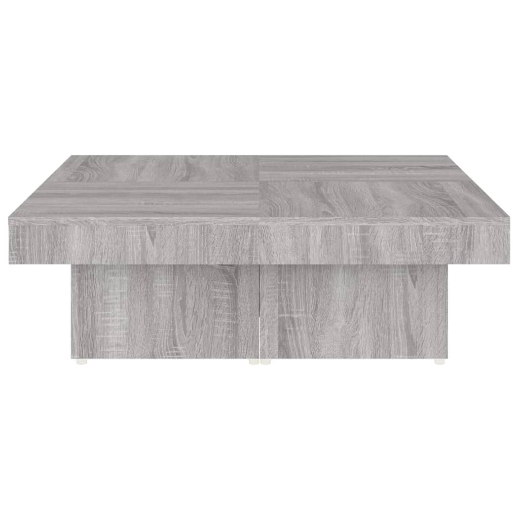 Mesa de centro 90x90x28 cm derivados madeira cinzento sonoma