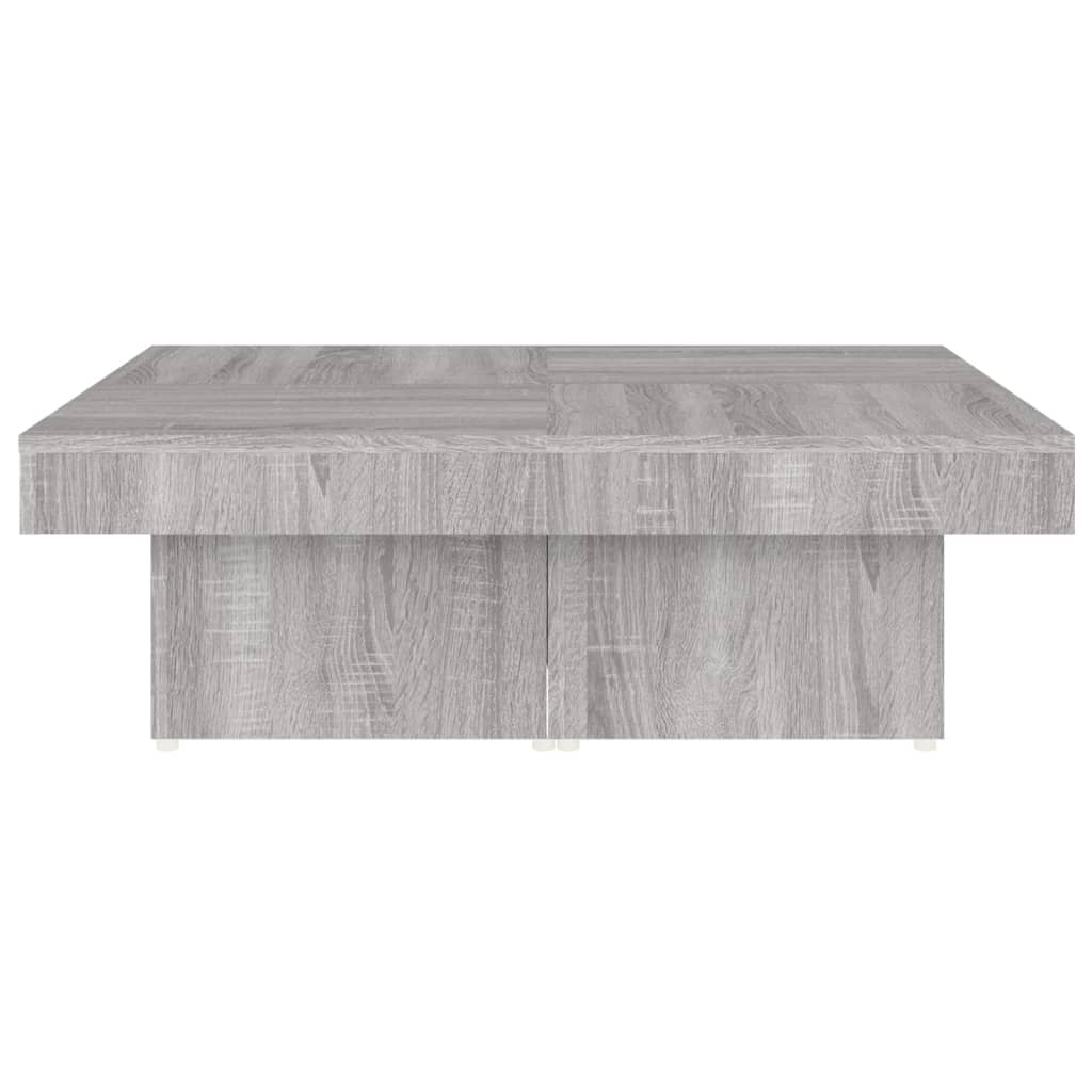 Mesa de centro 90x90x28 cm derivados madeira cinzento sonoma