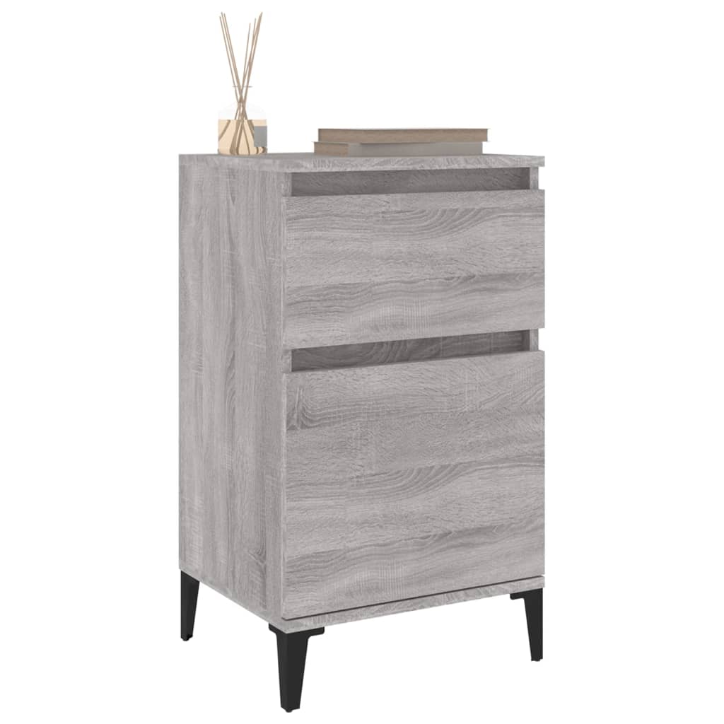 Mesas de cabeceira 2 pcs 40x35x70 cm cinzento sonoma