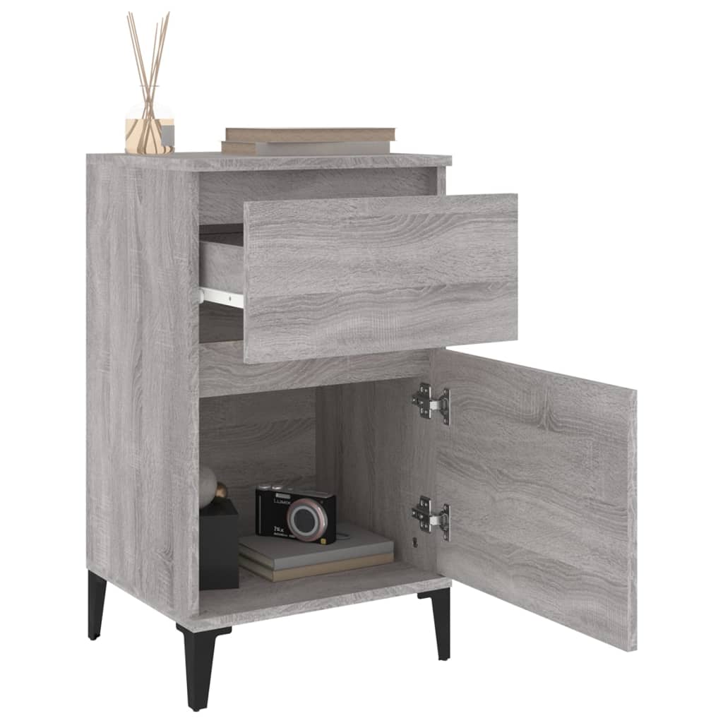 Mesas de cabeceira 2 pcs 40x35x70 cm cinzento sonoma