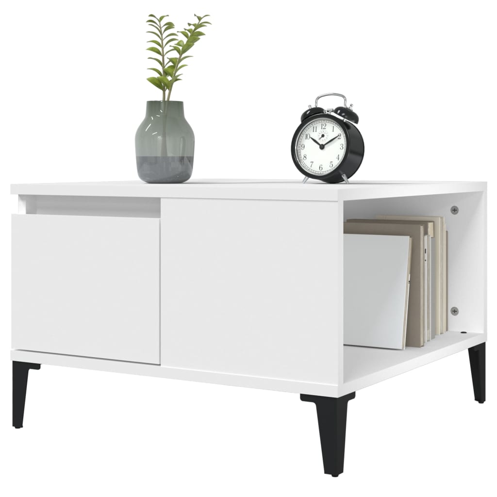 Mesa de centro 55x55x36,5 cm derivados de madeira branco