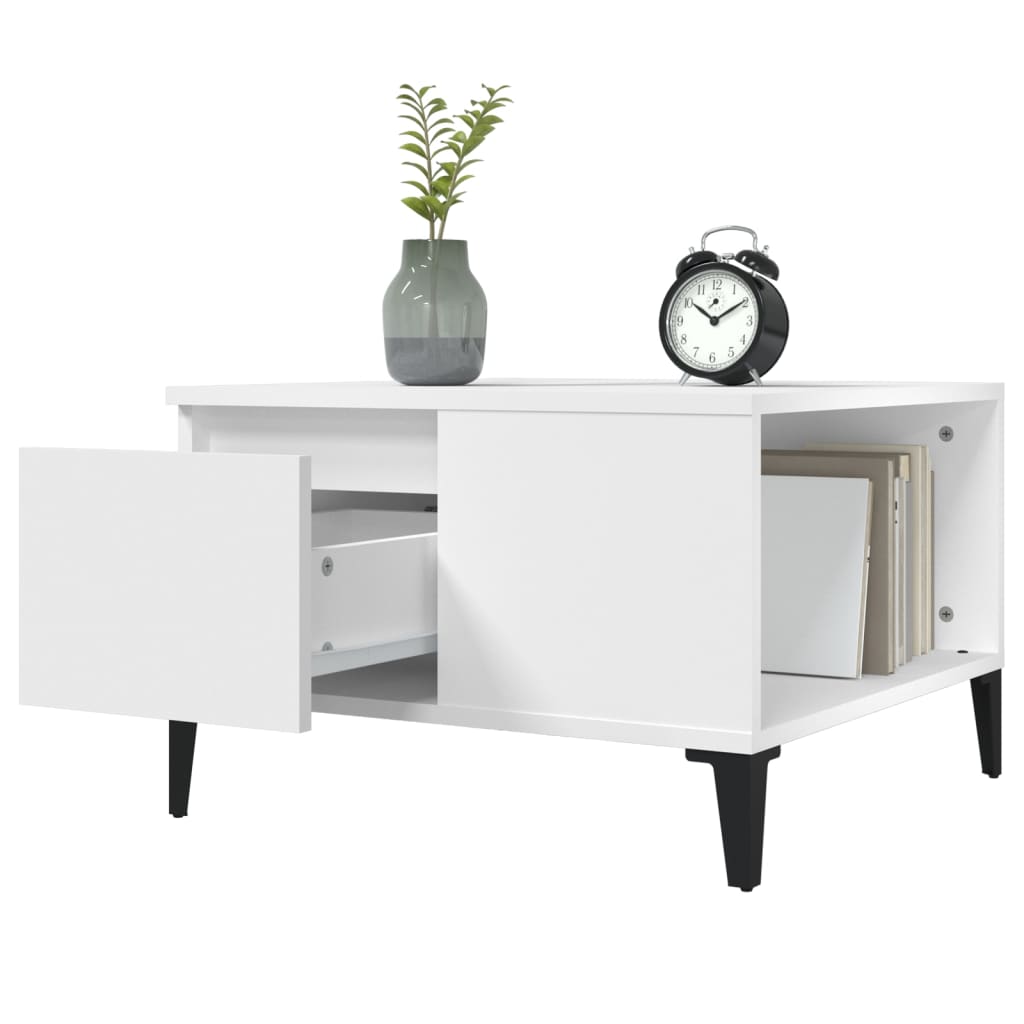 Mesa de centro 55x55x36,5 cm derivados de madeira branco