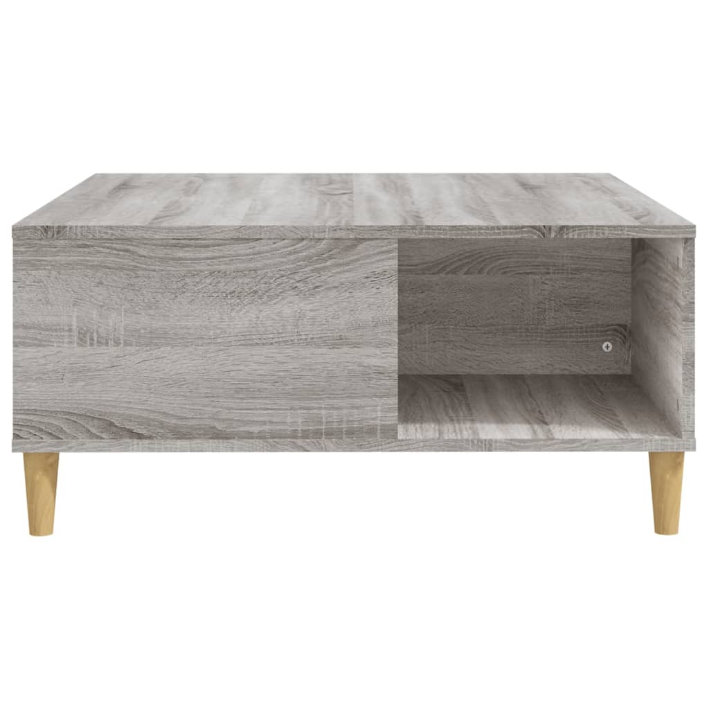 Mesa de centro 80x80x36,5 cm derivados madeira cinzento sonoma