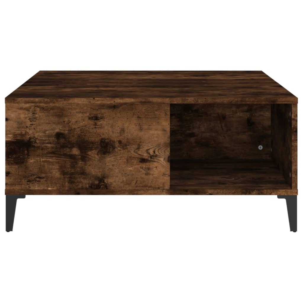 Mesa de centro 80x80x36,5 cm derivados madeira carvalho fumado